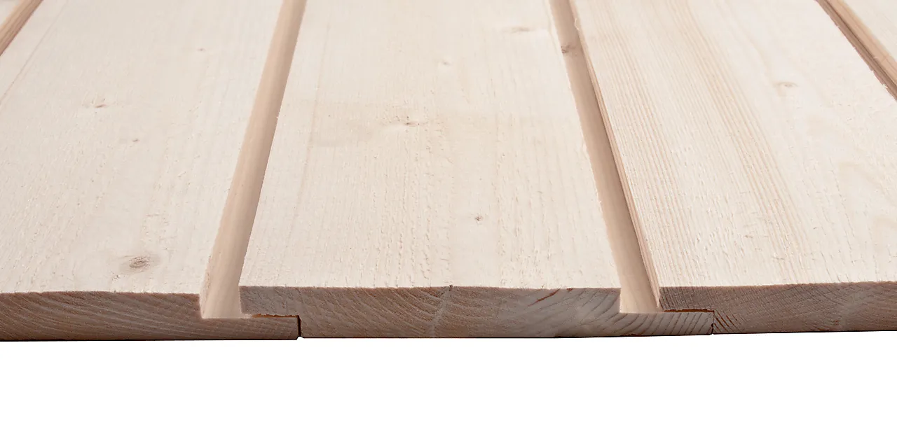 Gran 19x148 d-fals rett kl2 kledning dobbelfals rett ubehandlet null - null - 2 - Miniatyr