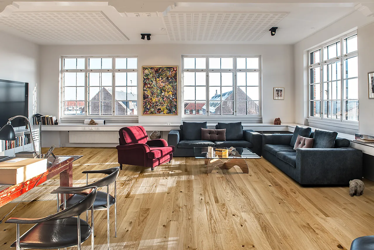 Kährs Parkett eik pure 1-stav børstet mikrofaset matt null - null - 2 - Miniatyr