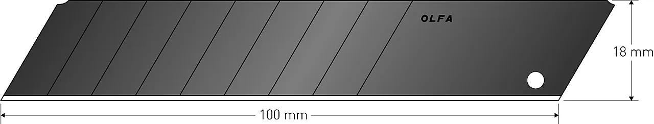 Olfa avbrytbart blad 18 mm LBB-50B