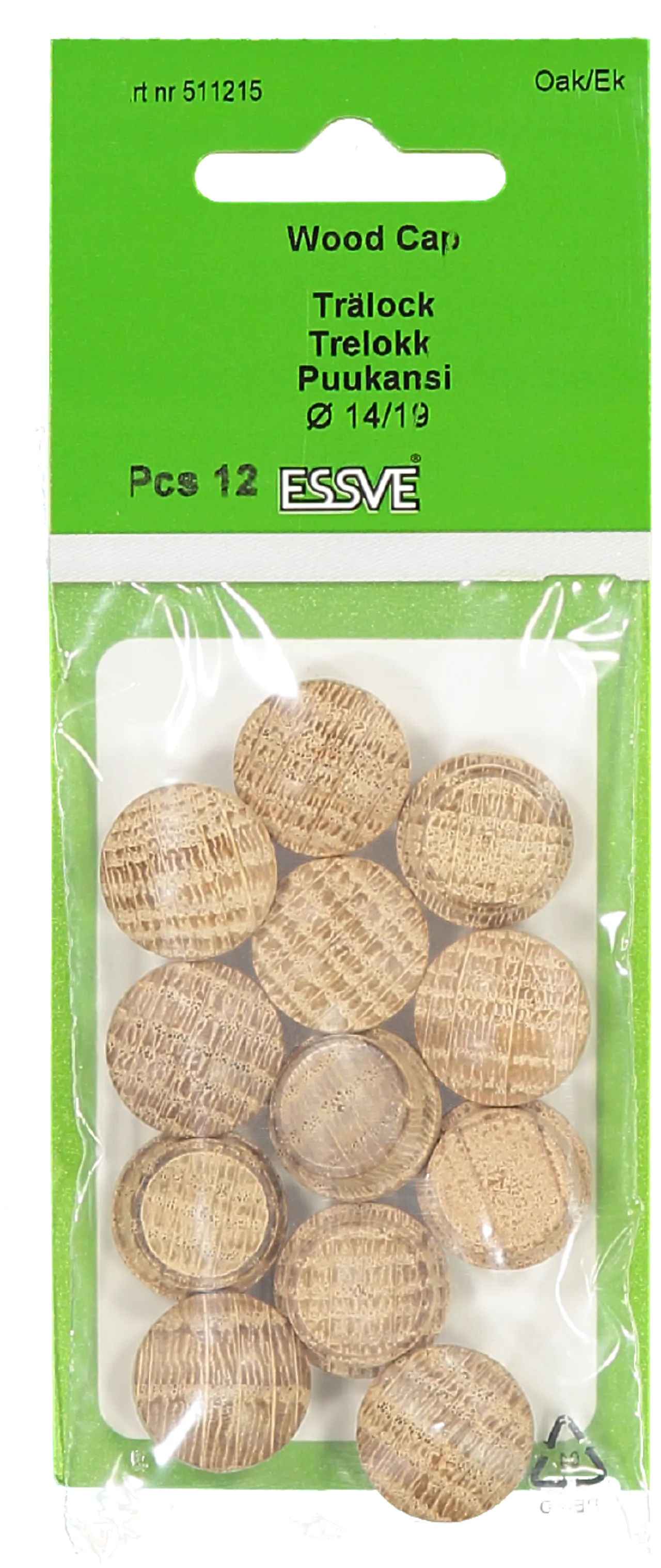 Dekklokk 15/18 tre eik a-12karminnfesting tilbehør null - null - 2 - Miniatyr