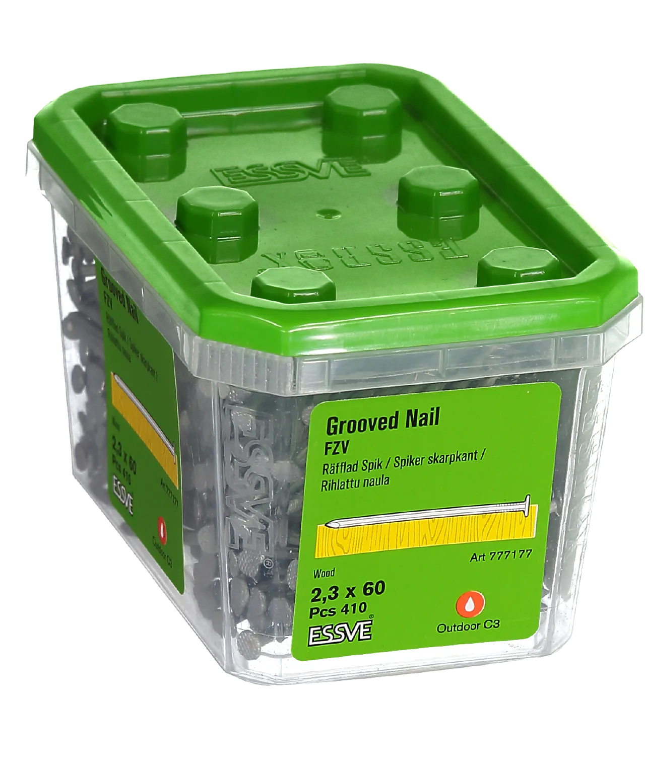 Spiker skarpkant 2,3x60 fzv-410 varmforsinket stål