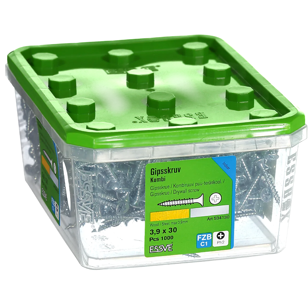 Gipsskruer tre/stål 3,9x30 mm 1000 stk null - null - 2 - Miniatyr