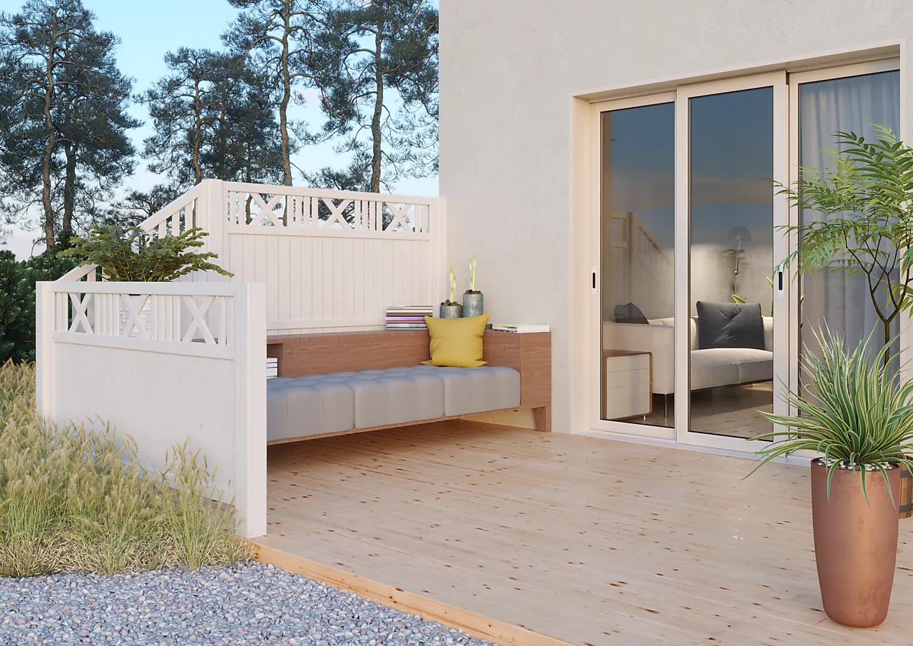 Levegg Karina 4 hvitmalt 180x90 cm null - null - 2 - Miniatyr