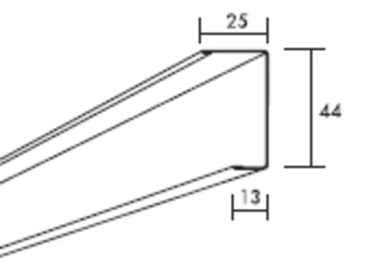U-profil 0565 sort matt l=2700 ecop ecophon