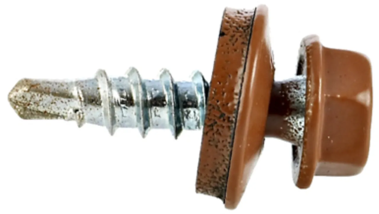 Plateskrue 6 kt elf rød 4,8X35 mm A50 borspiss m/skive farmerskrue null - null - 2 - Miniatyr