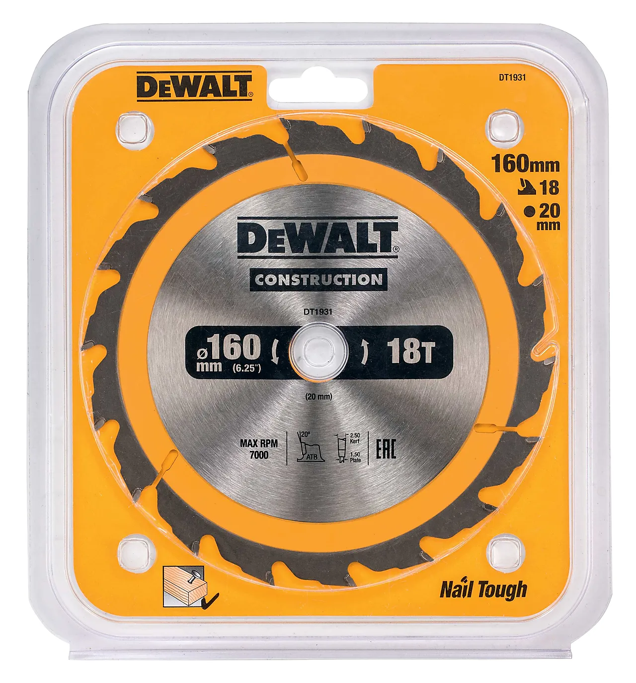 Dewalt Sagblad 160x20mm 18T DT1931 null - null - 2 - Miniatyr