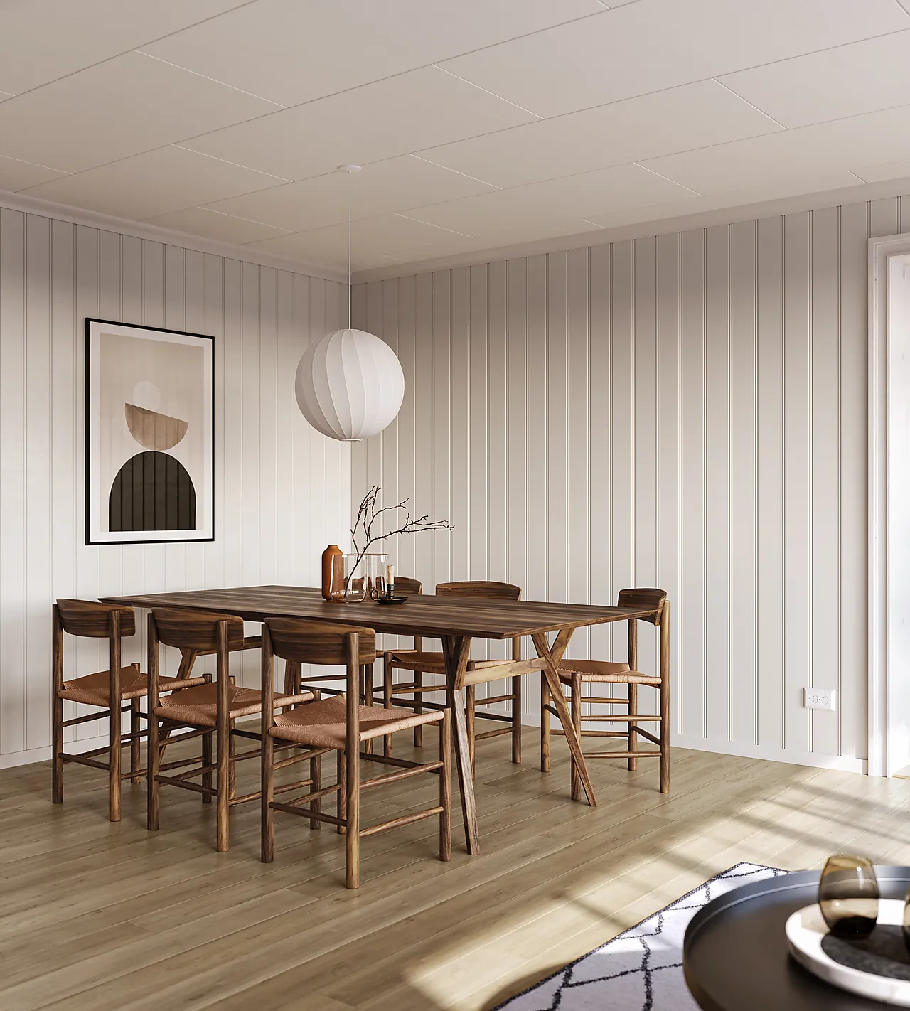 Veggplate trefiber Perlestaff Frost 11x620x2390 mm kostemalt null - null - 3 - Miniatyr