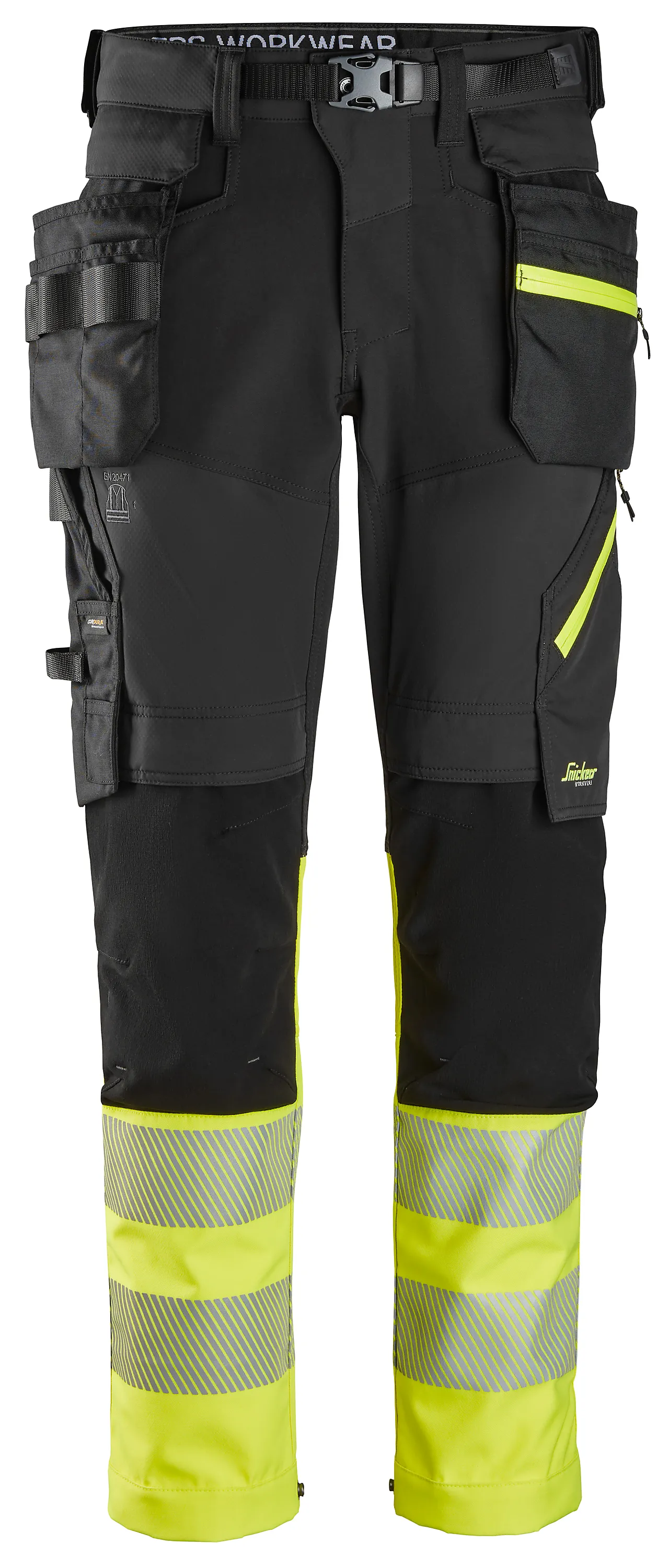 Snickers 6935 arbeidsbukse sort/gul str 54 null - 54 - 2 - Miniatyr