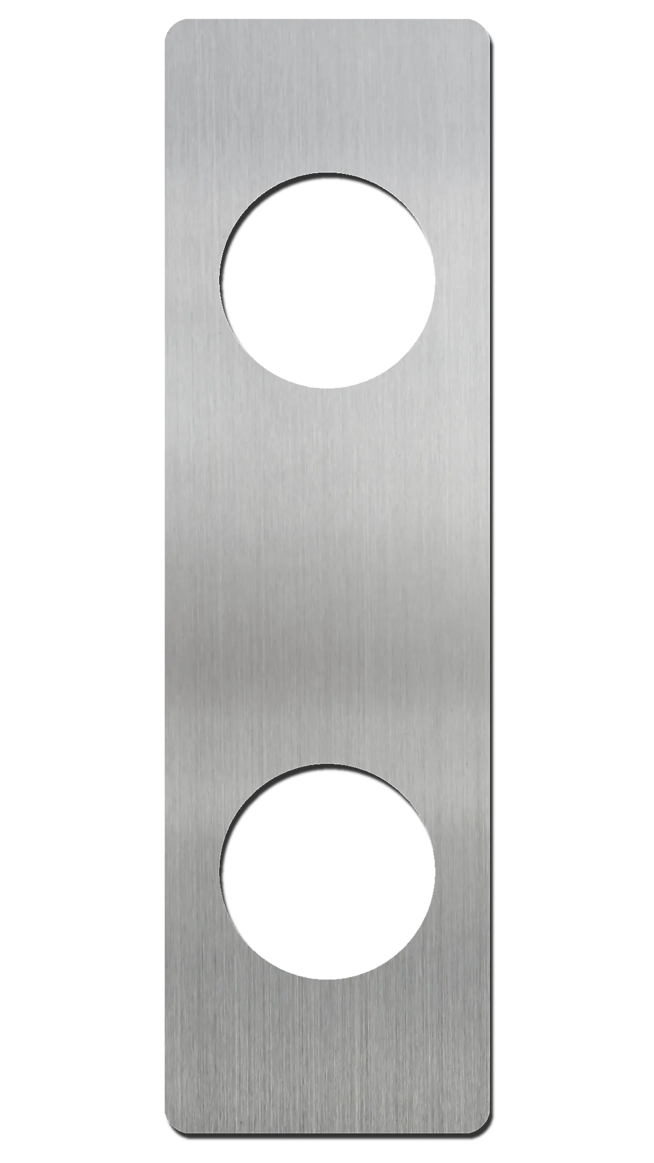 Langskilt 2x60x206 mm børstet rustfritt Langskilt 2x60x206 mm børstet rustfritt