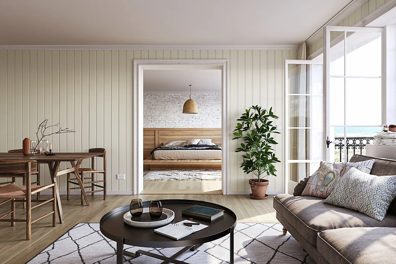 Veggplate trefiber perlestaff cafe latte 11x620x2390 mm