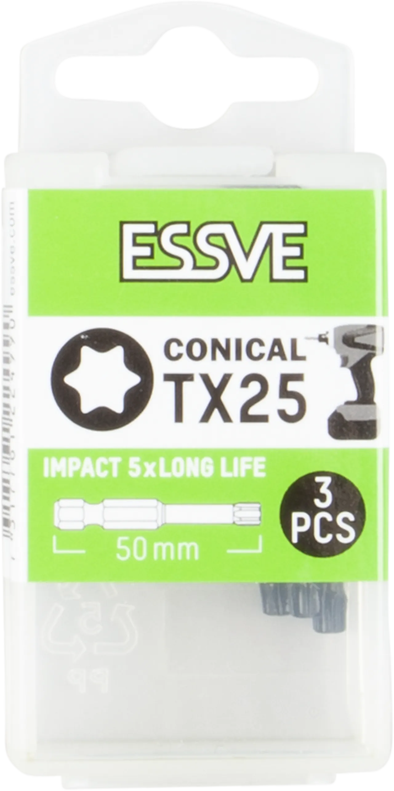 Bits impact tx25 50mm koniske null - null - 2 - Miniatyr