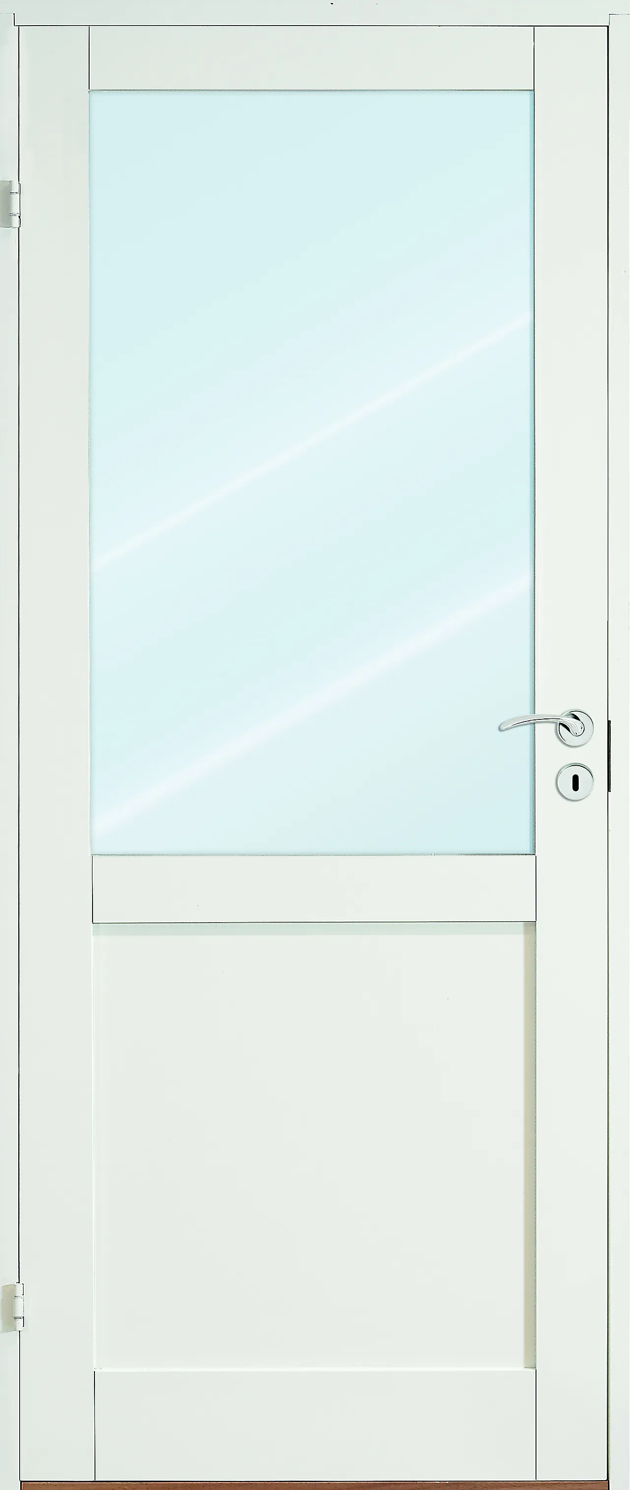 Dør 9x21 trend duo gl malt hvit uten karm - 1x1 ruter