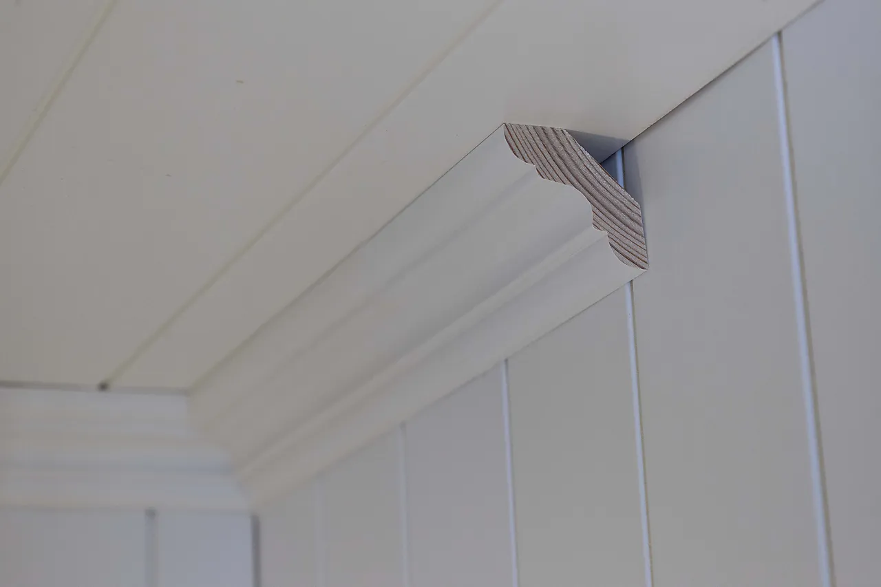 Taklist furu profilert hvit bomull S0502-Y 21x67x4400 mm null - null - 2 - Miniatyr