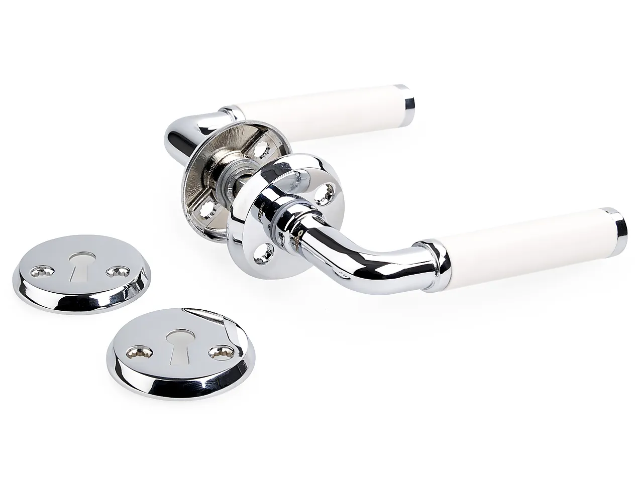 A384 dørhåndtak innerdør hvit/krom