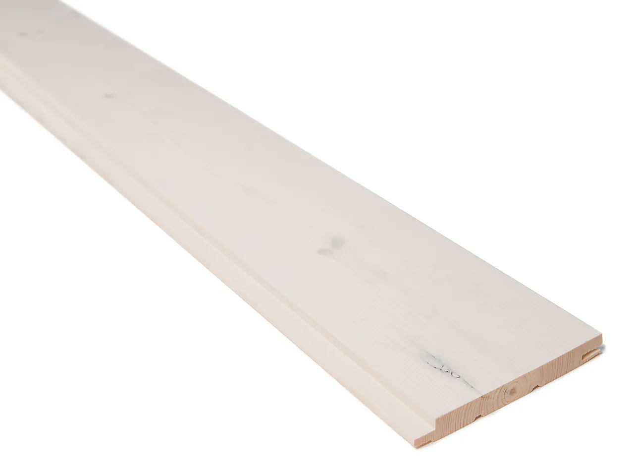 Sprekkpanel (glattpanel) 14x120 mm hvitlasert furu null - null - 2 - Miniatyr