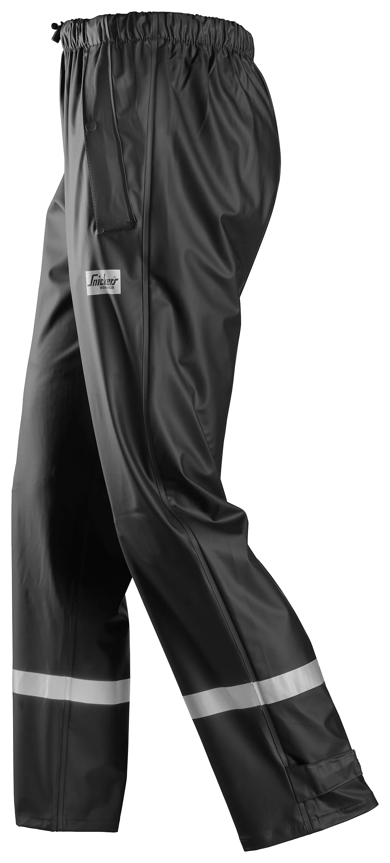 Regnbukse 8201 sort pu snickers workwear XL null - XL - 2 - Miniatyr