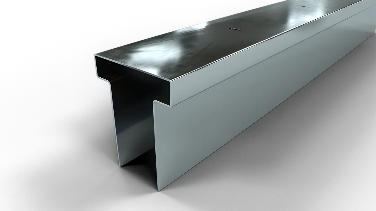 Stålprofil tsk95/150 2,0 2500 skinne teleskopskinne 2 lag gips