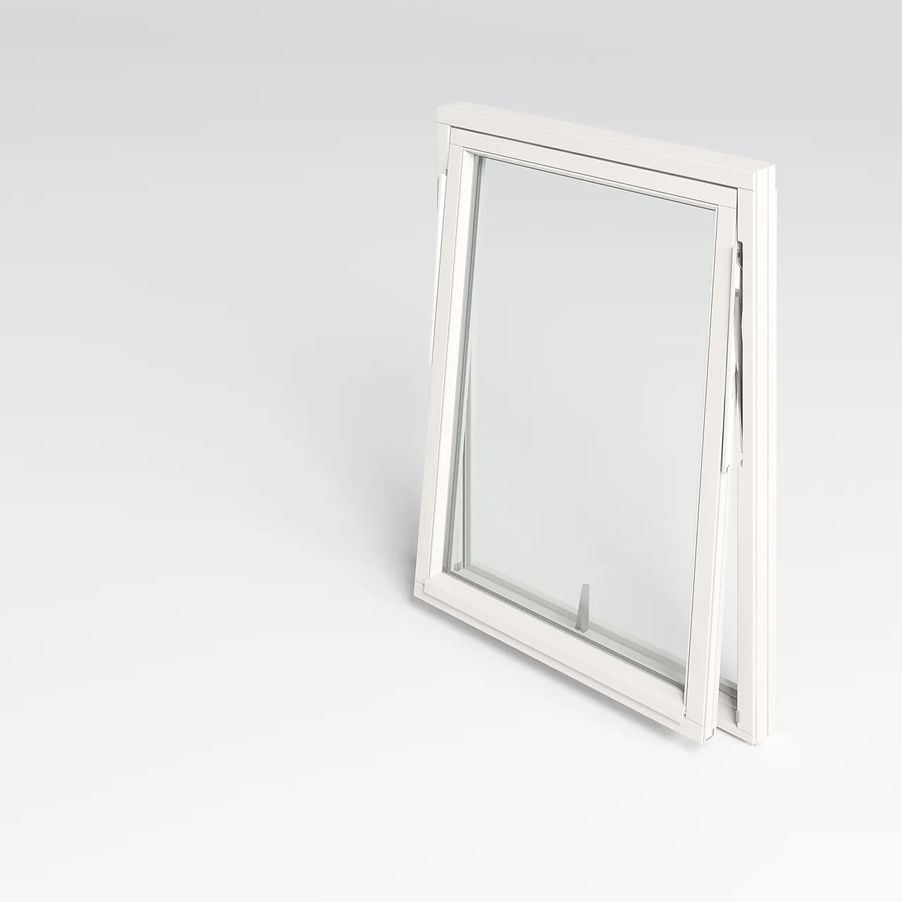 Vindu toppsving 09X06 Uno 2-lags glass hvitmalt null - 90x60 - 3 - Miniatyr