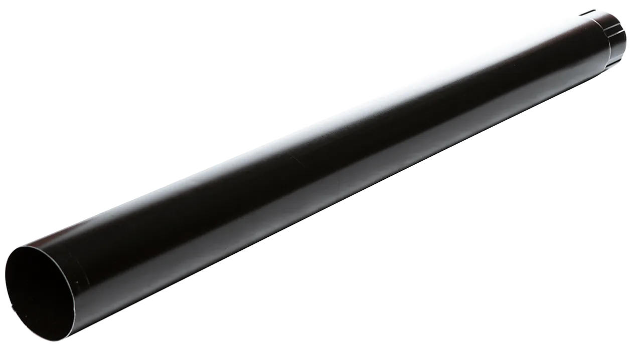 Nedløpsrør stål sort 90mm 3m isola Nedløpsrør stål sort 90mm 3m isola