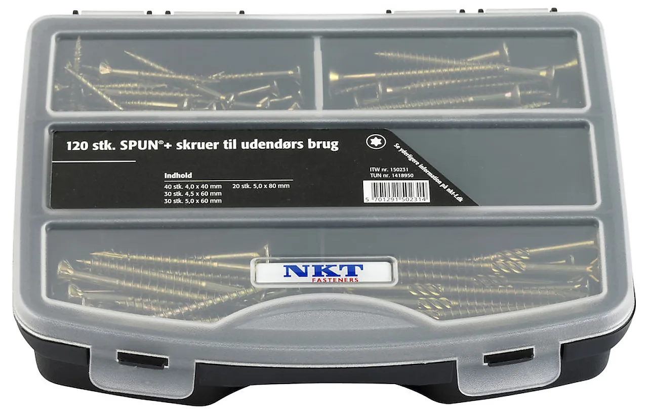 NKT sortimentskoffert spun+ utendørs liten NKT sortimentskoffert spun+ utendørs liten