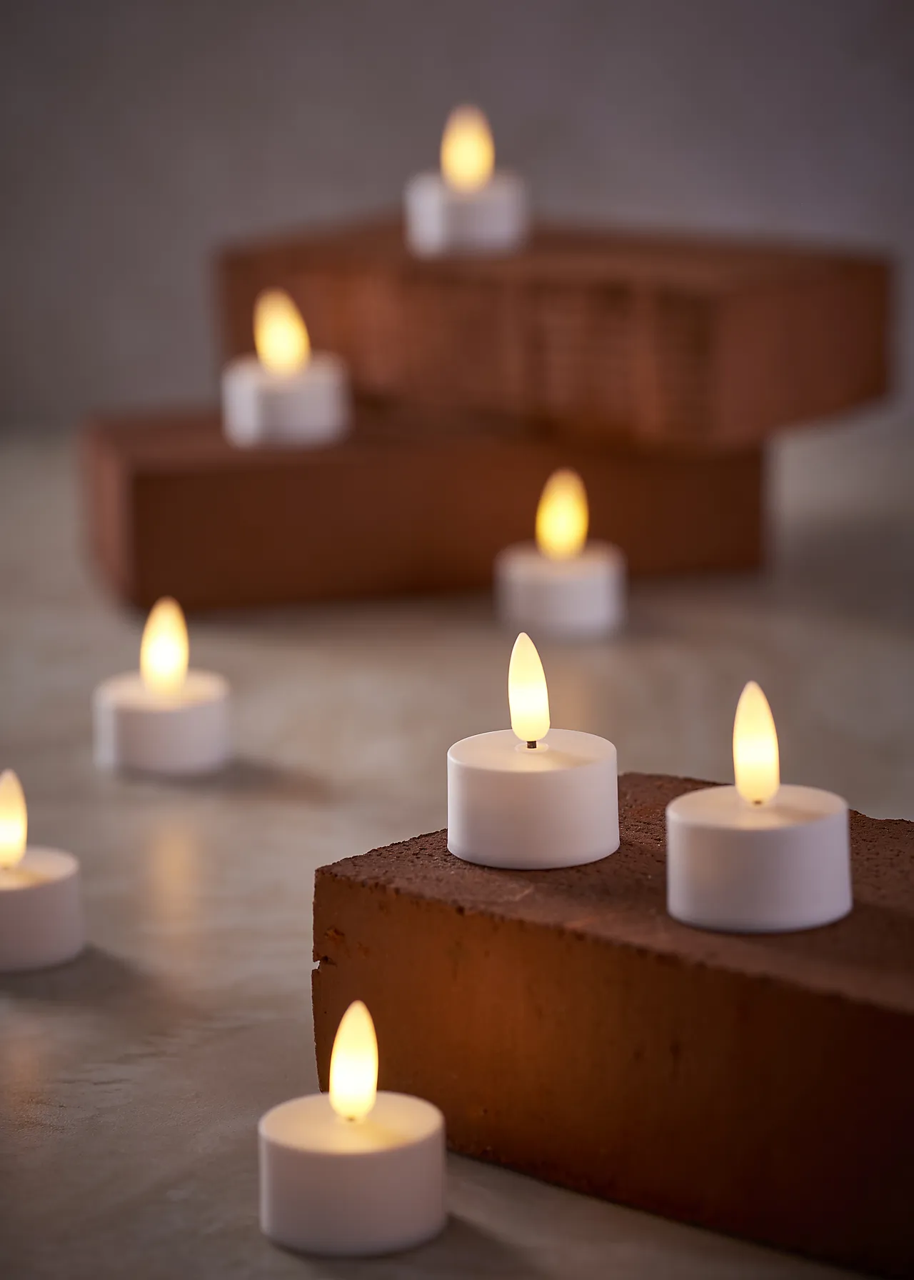 Telys 3D-LED flamme 4 stk