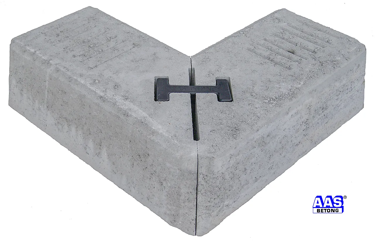 Støttemurbl mini glatt hjørne