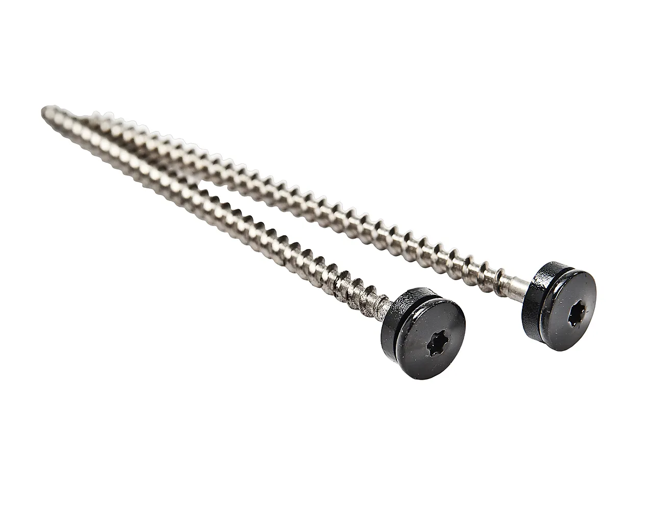 Møneskrue bmi 5x110mm svart 50stk flatt hode med pakning