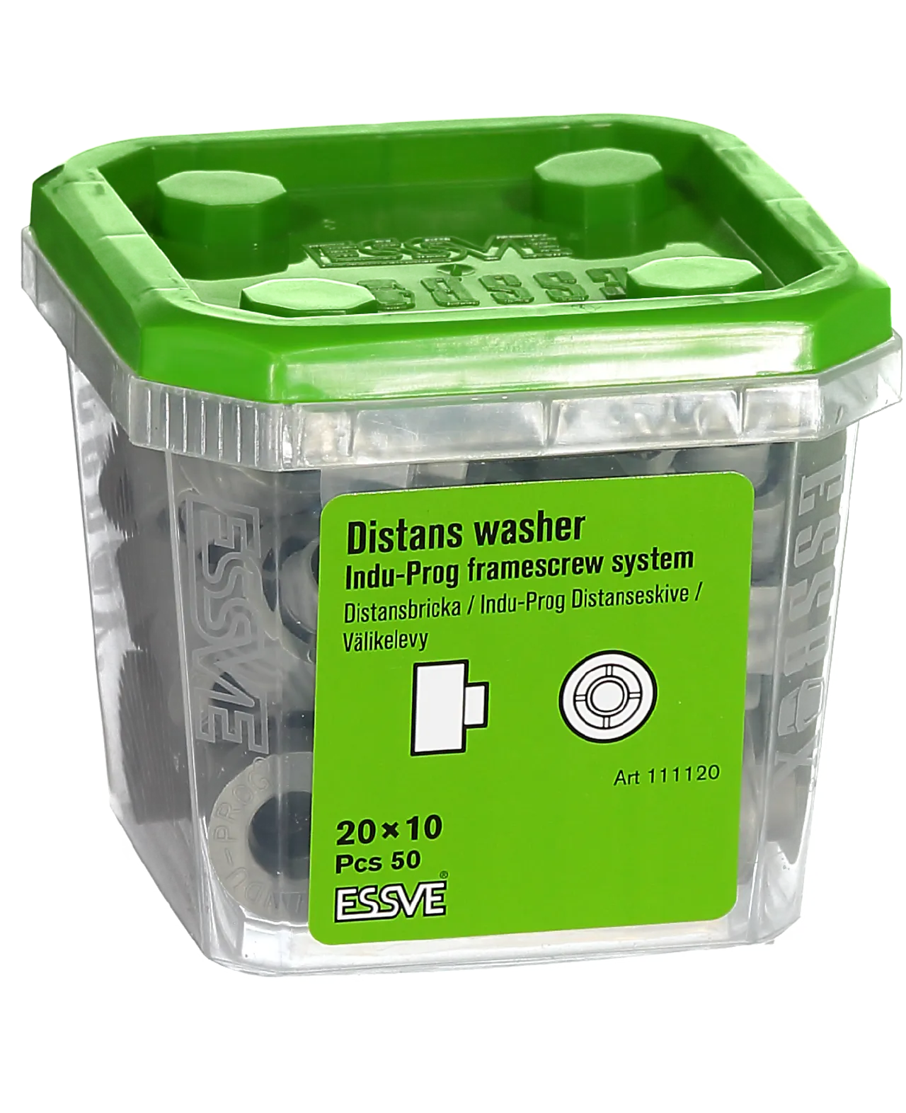 Distanseskive Indu-Prog grå 50 stk null - null - 2 - Miniatyr