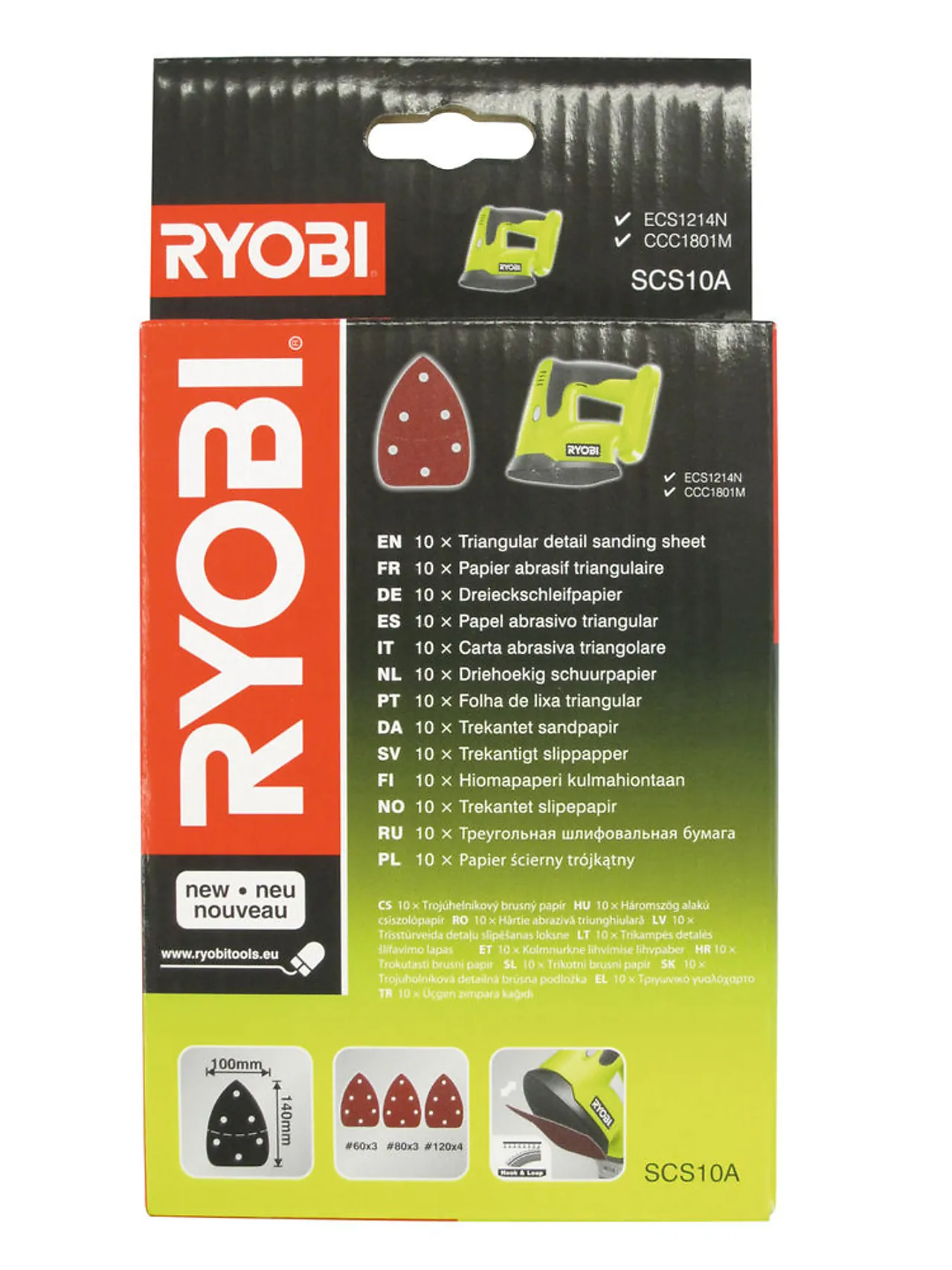 Slipepapir delta og hjørne 10 stk Slipepapir delta og hjørne 10 stk