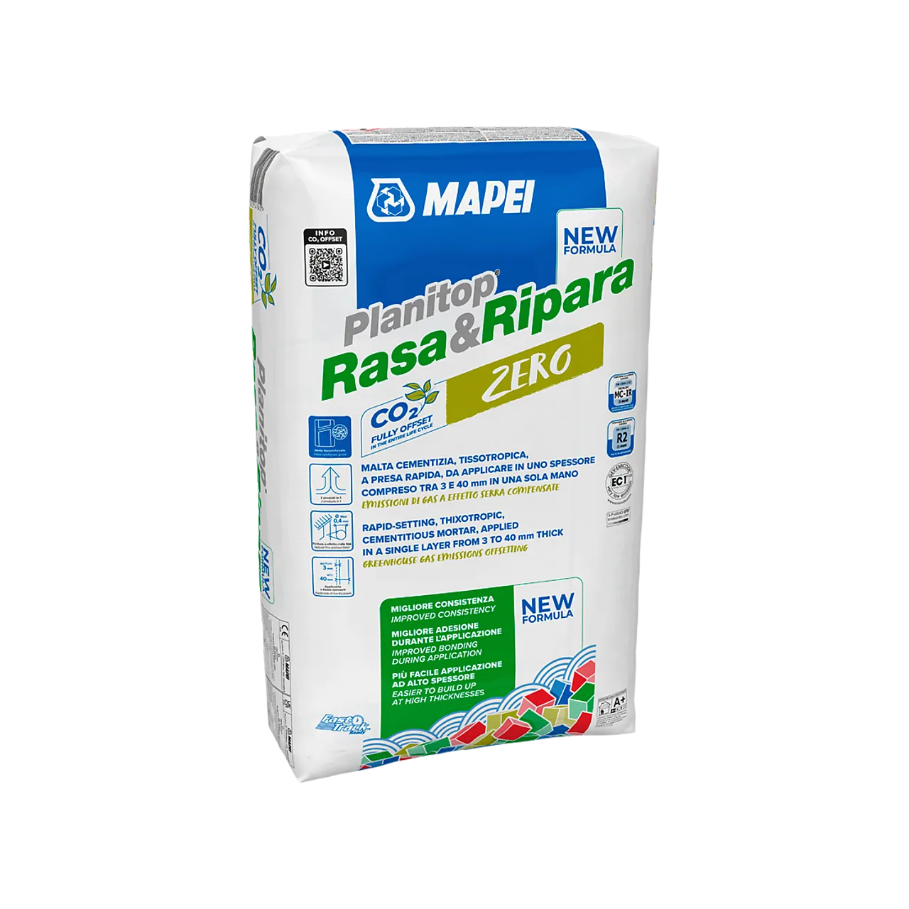 Mørtel rep 25kg planitop s&r zero planitop rasa e ripara zero 25 kg