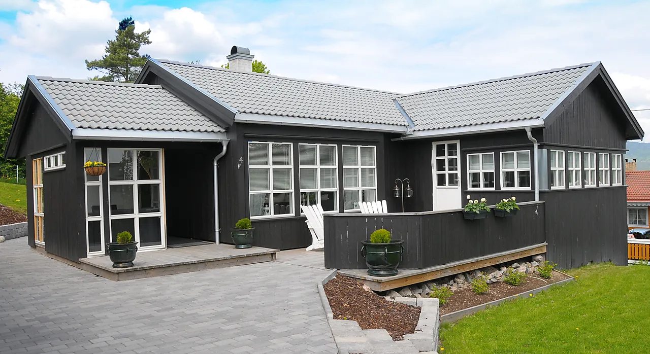 Takstein dobbelkrummet med ru overflate lys grå null - Normalstein - 2 - Miniatyr