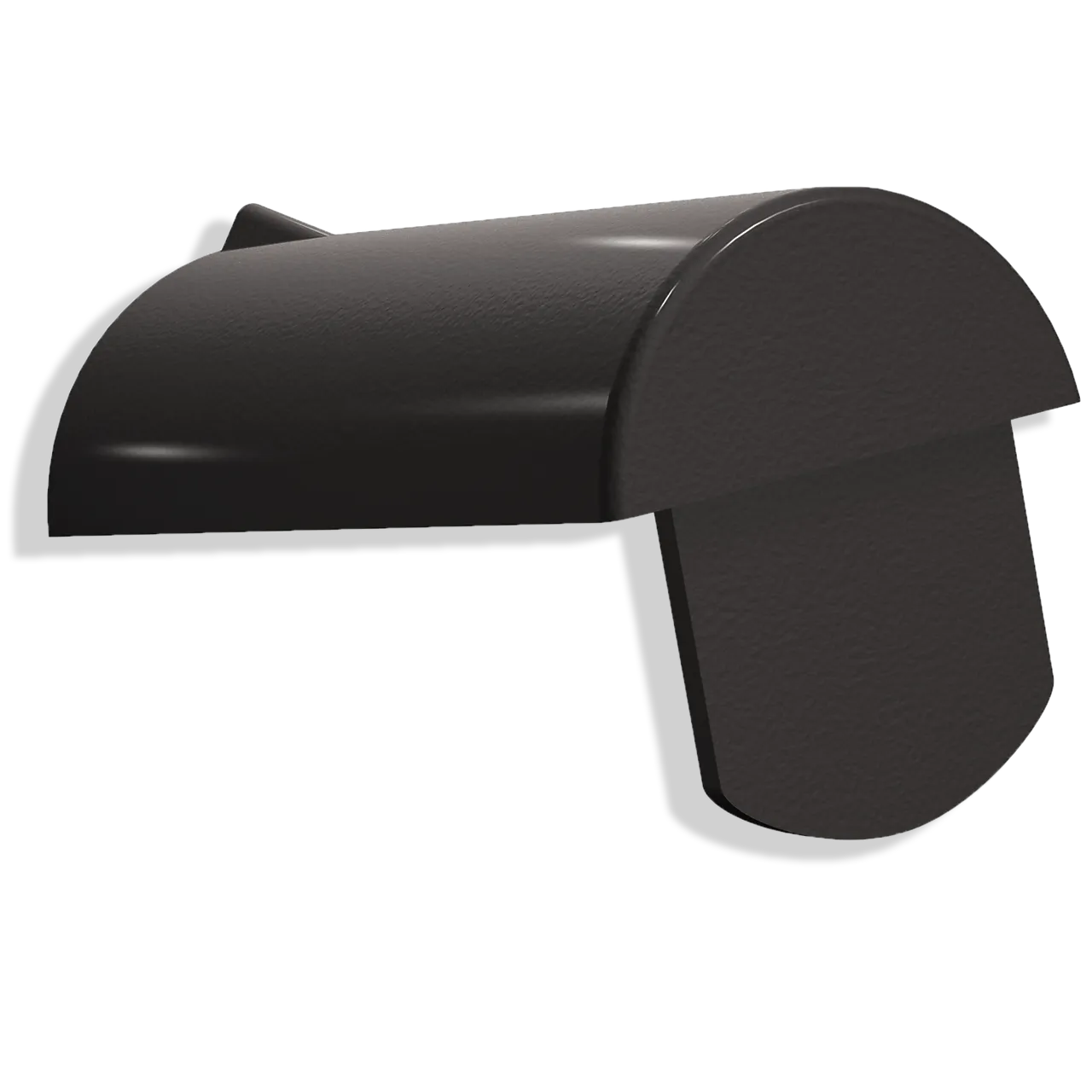 Møneslutt Pluss i tegl glasert titansvart Møneslutt Pluss i tegl glasert titansvart