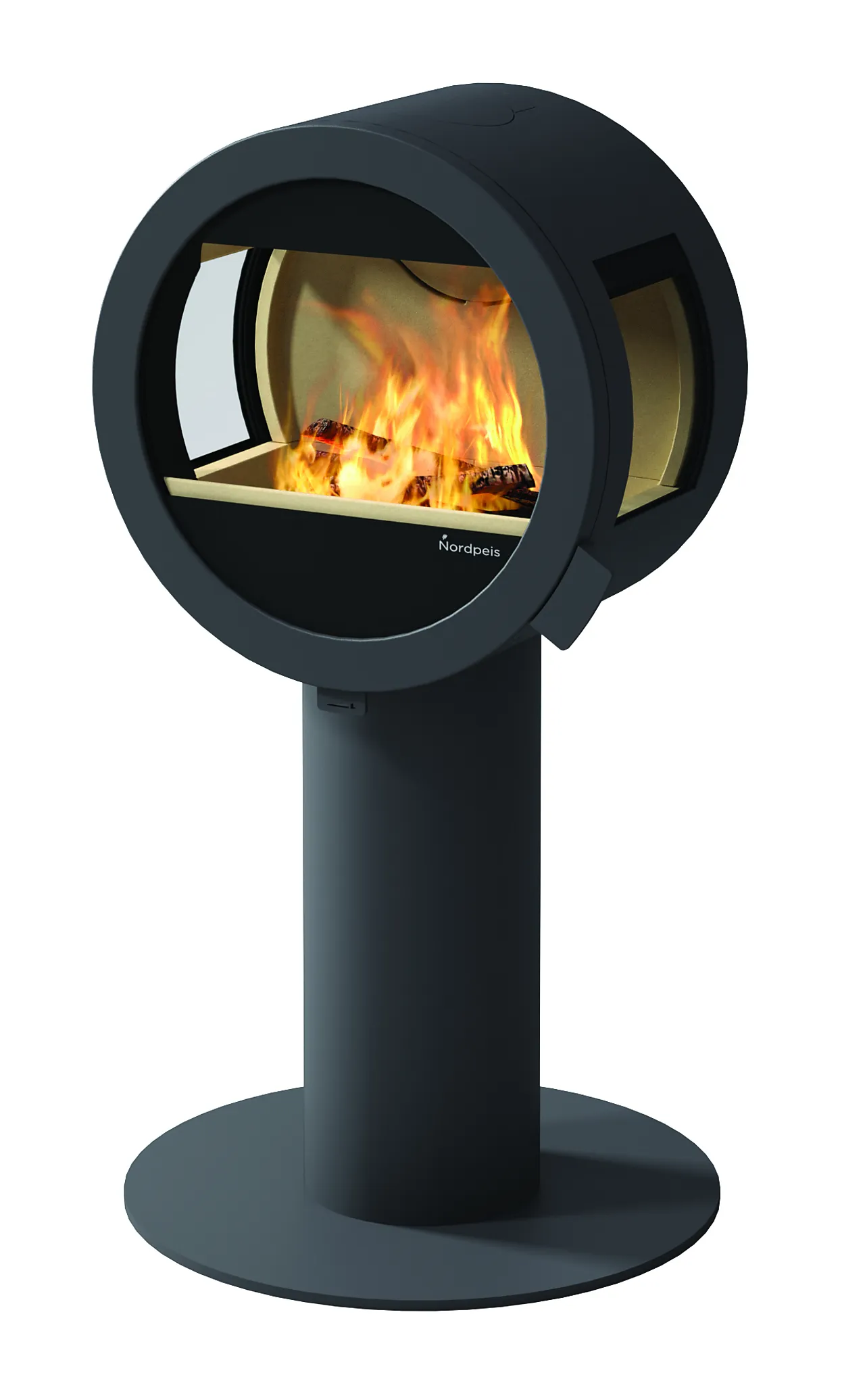 Nordpeis Peisovn Me Pedestal med sideglass null - null - 2 - Miniatyr