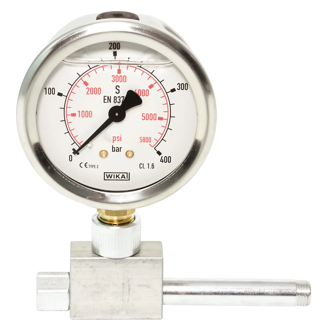 Manometer til håndpresse f/injeksjo 60 bar inkl koblingsrør og adapter Manometer til håndpresse f/injeksjo 60 bar inkl koblingsrør og adapter