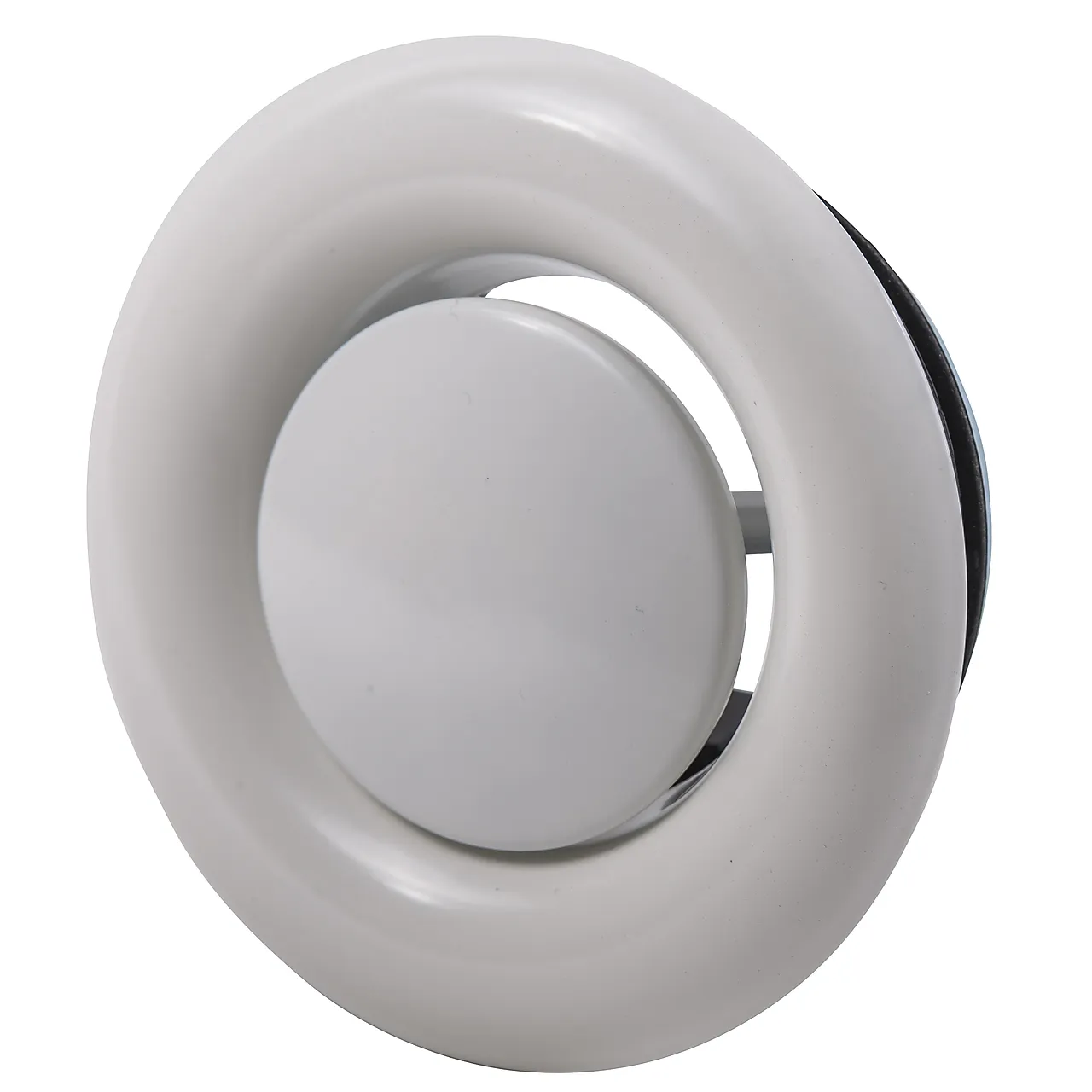 Avtrekksventil hvit stål Ø 100 mm