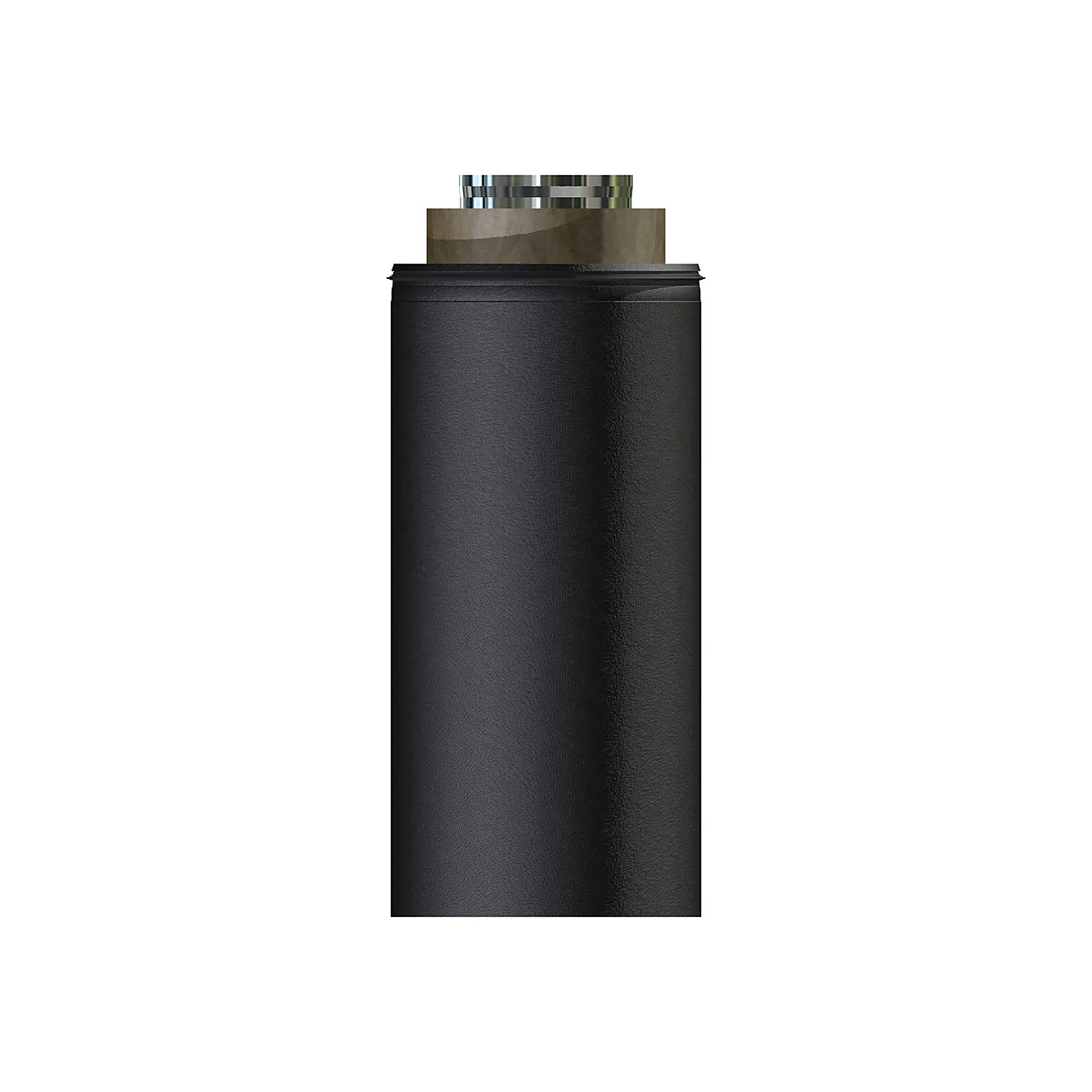 Stålpipe a-modul ø 150x550 mm isolert sort lakkert