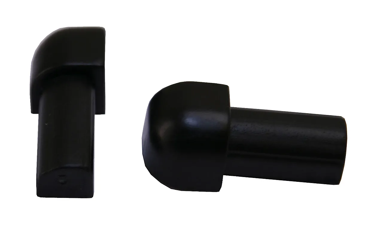 Hjørne utvendig svart pvc 10mm pakning a 2 stk