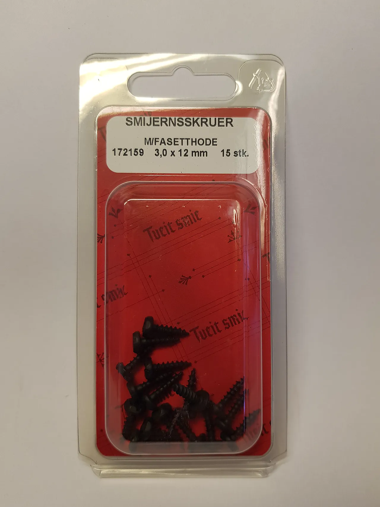 Treskrue smij 3x12 15-pk jts fasett hode