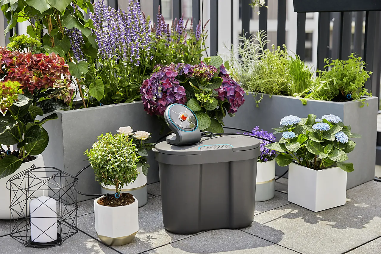 Vanningssett solcelledrevet med beholder null - null - 3 - Miniatyr