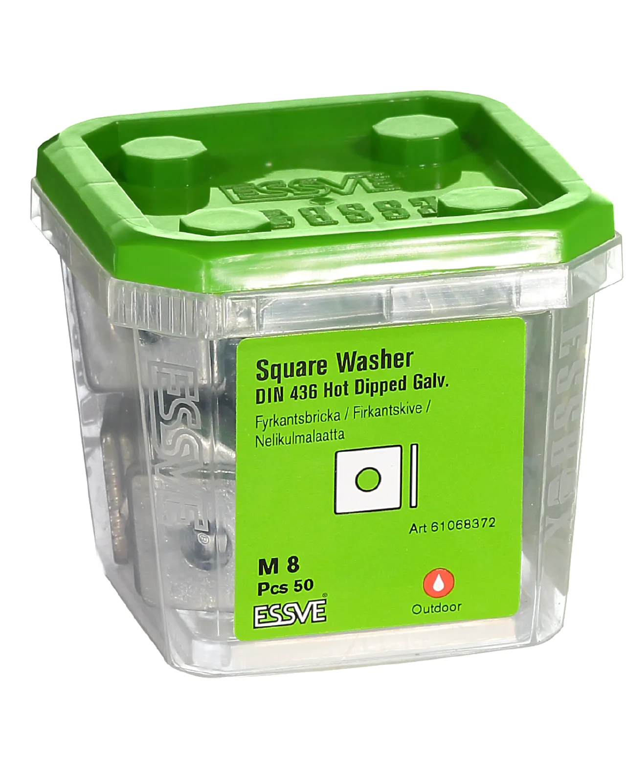 Firkantskive M8 FZV-50 null - null - 3 - Miniatyr