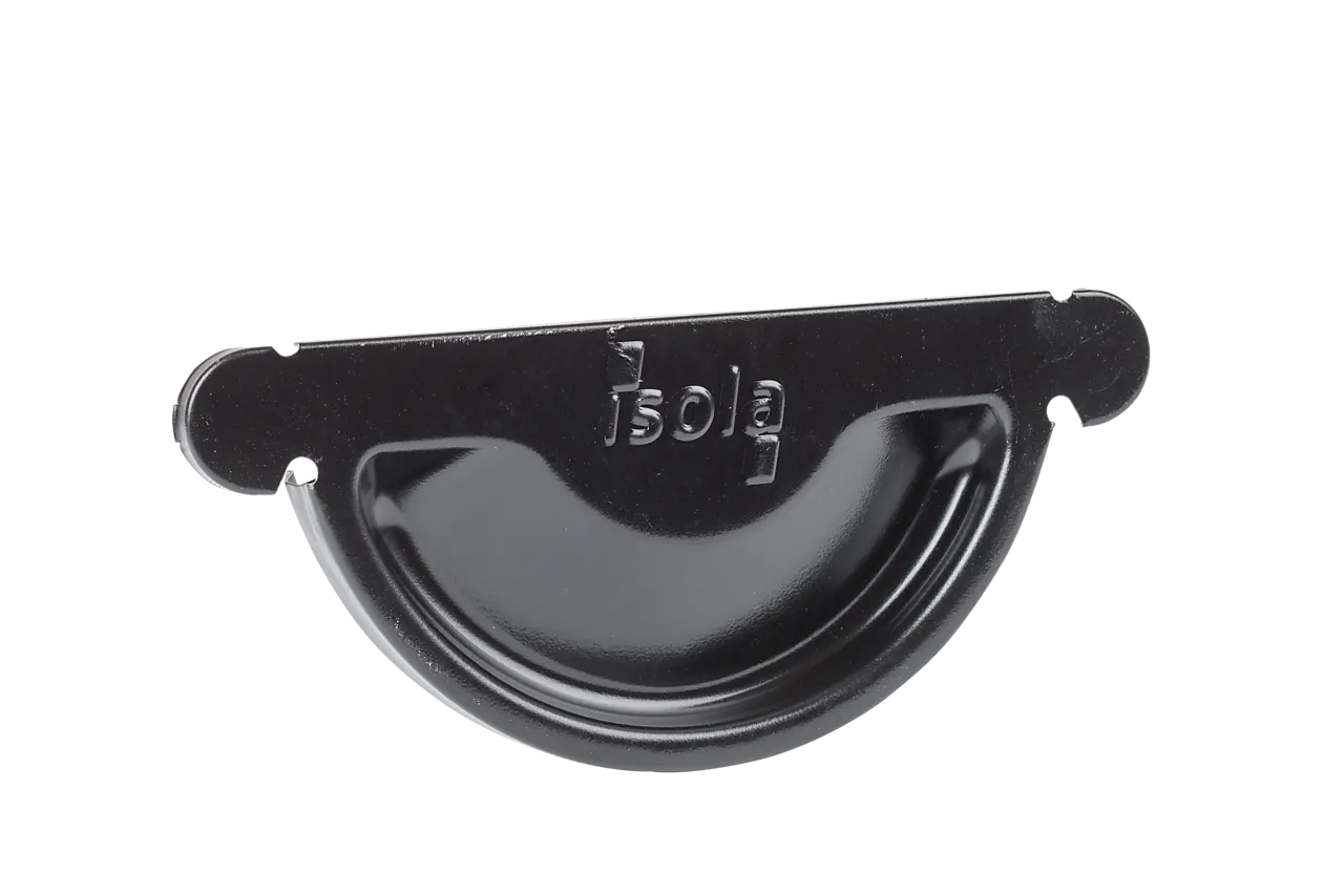 Endestykke stål 125 mm sort