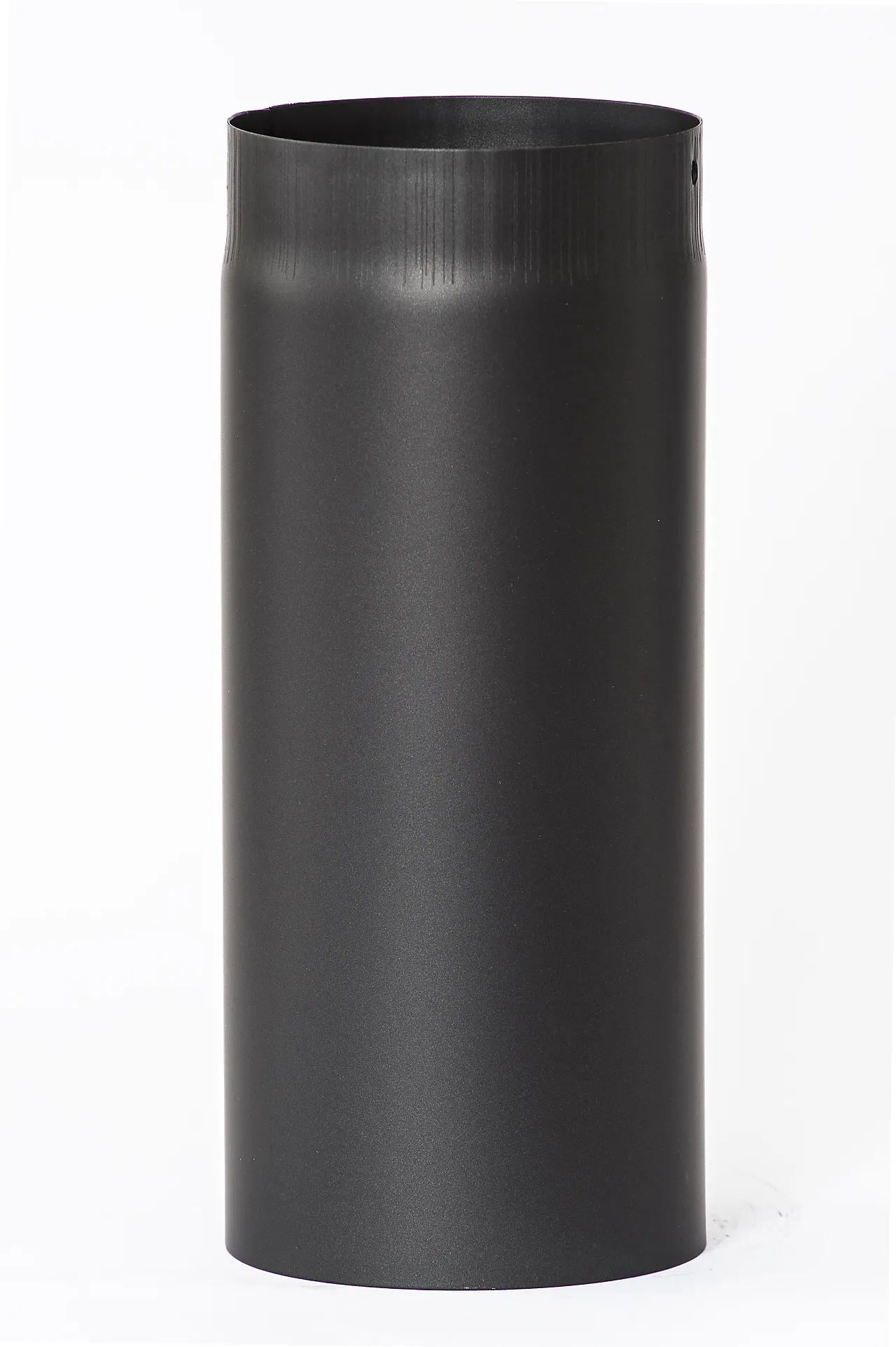 Røkrør ø125x500 sort lakk 2,0mm varmebestandig sort lakk