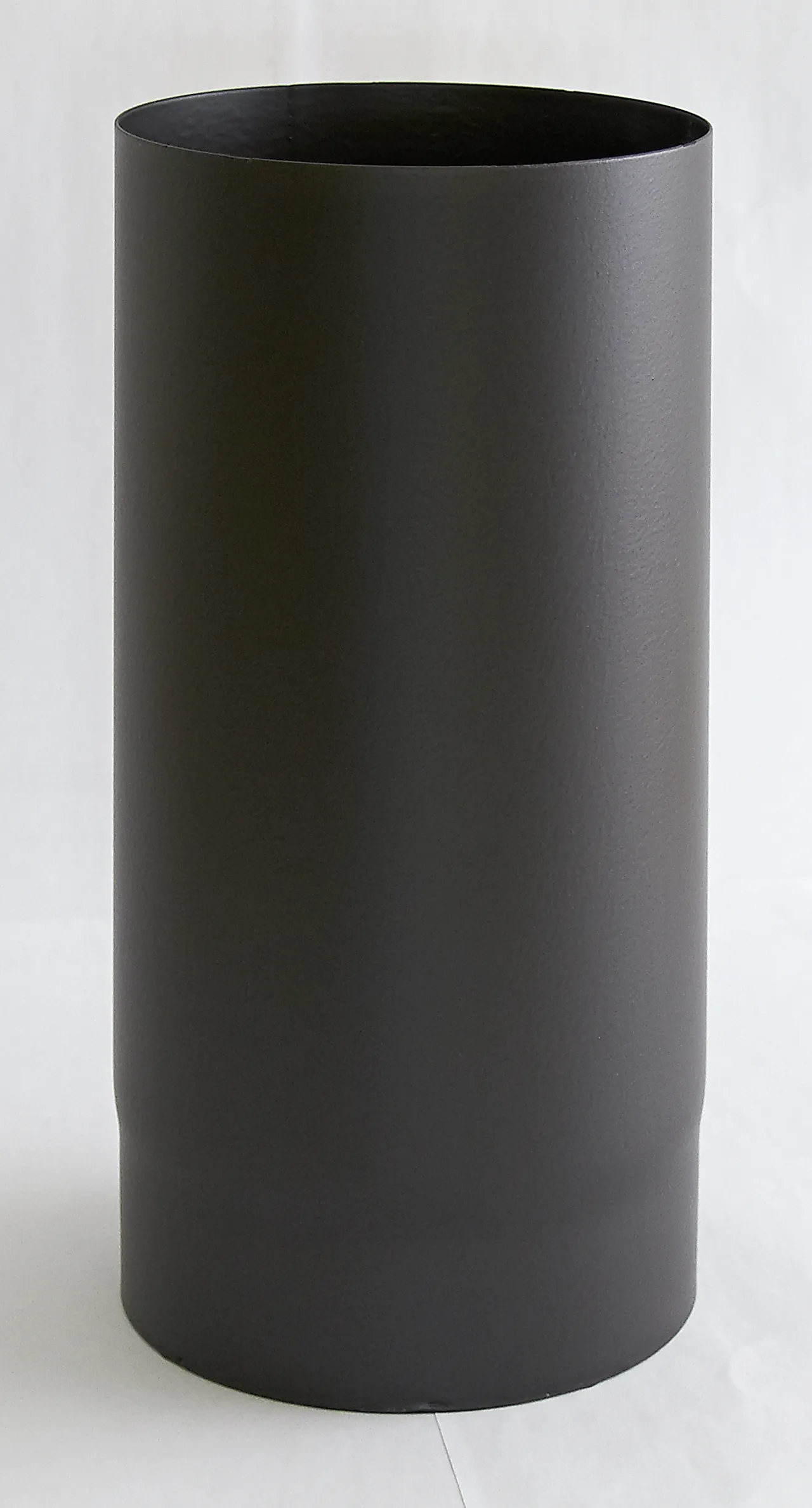 Røykrør rett Ø125/150 mm matt sort