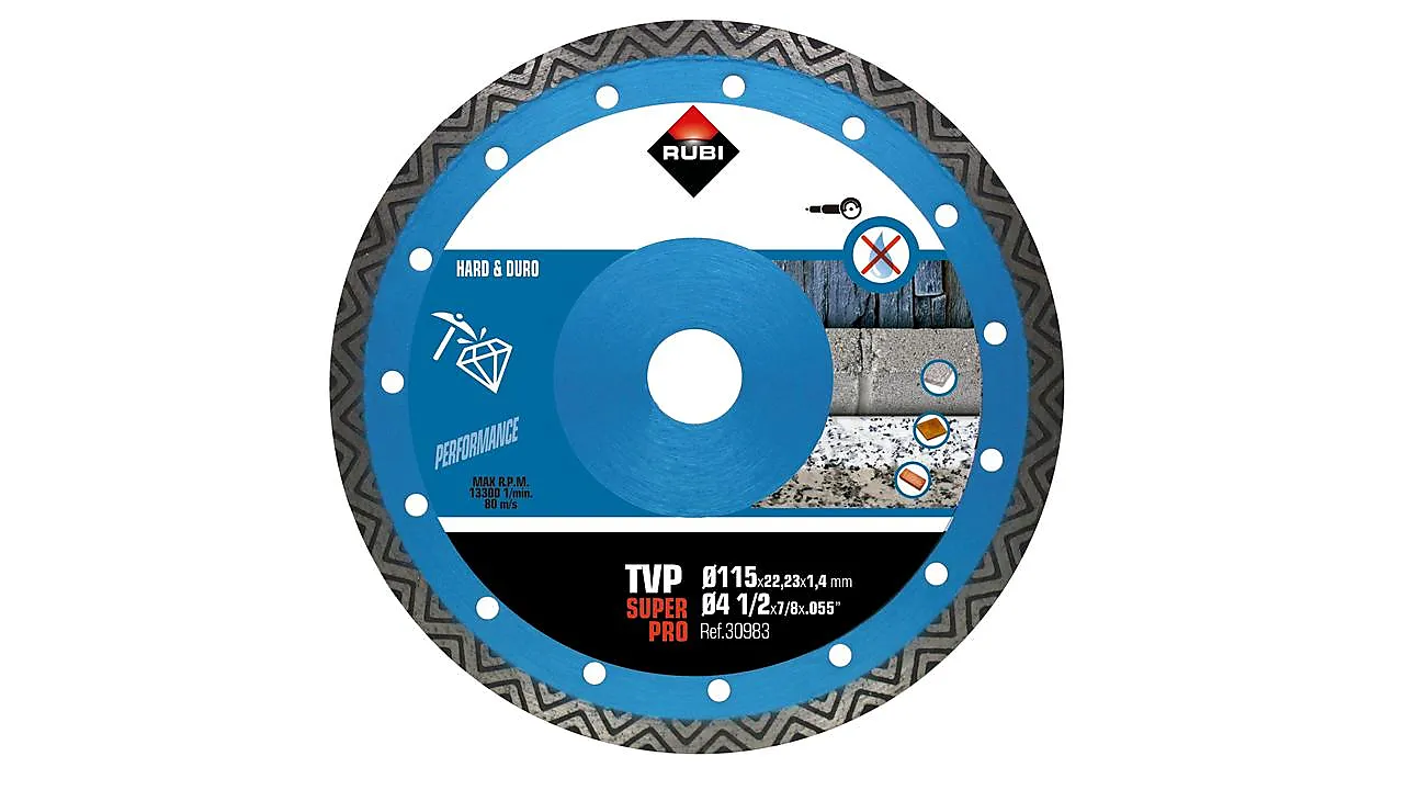 Diamantblad tvp superpro 115x22,2mm rubi