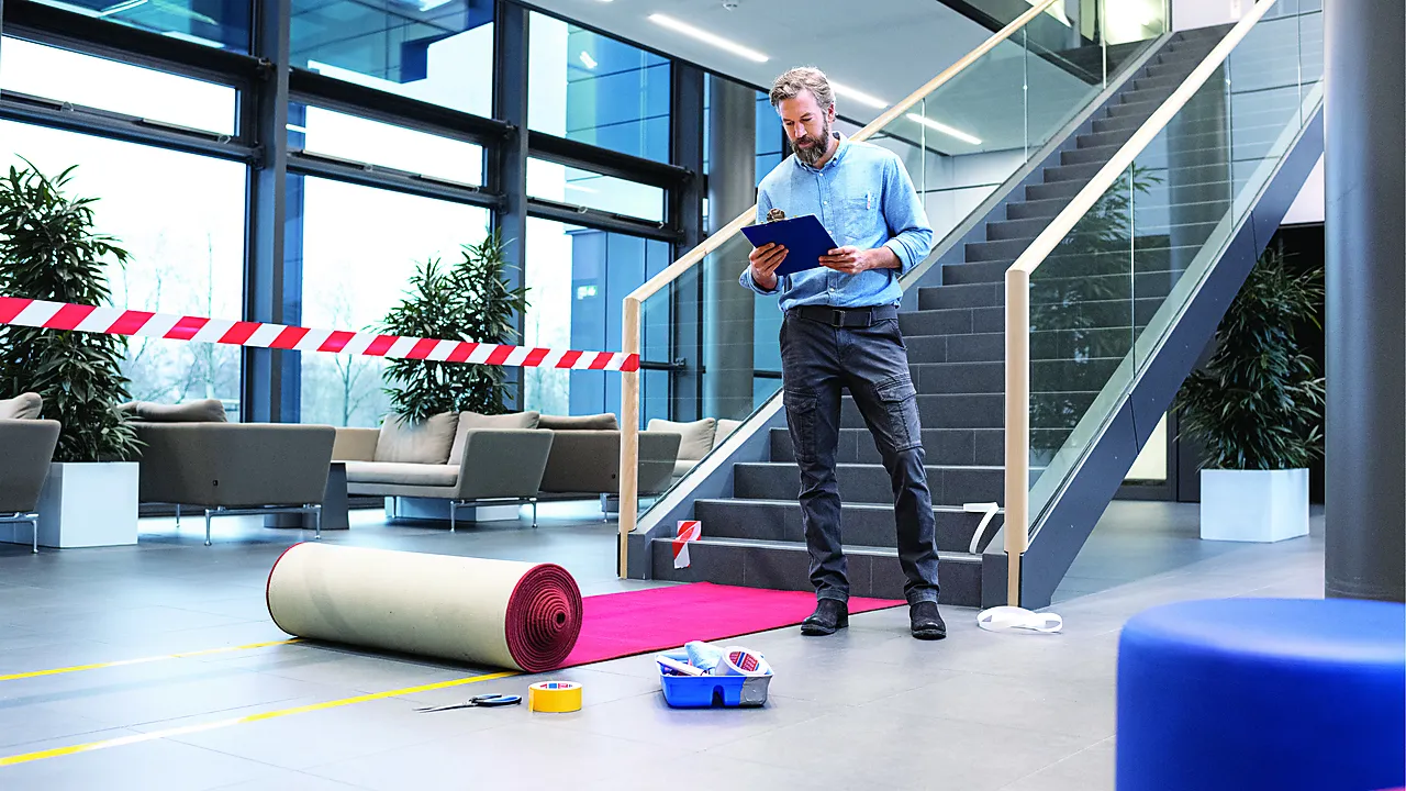 Sperrebånd rød/hvit 100meterx80 mm ikke klebende null - null - 2 - Miniatyr