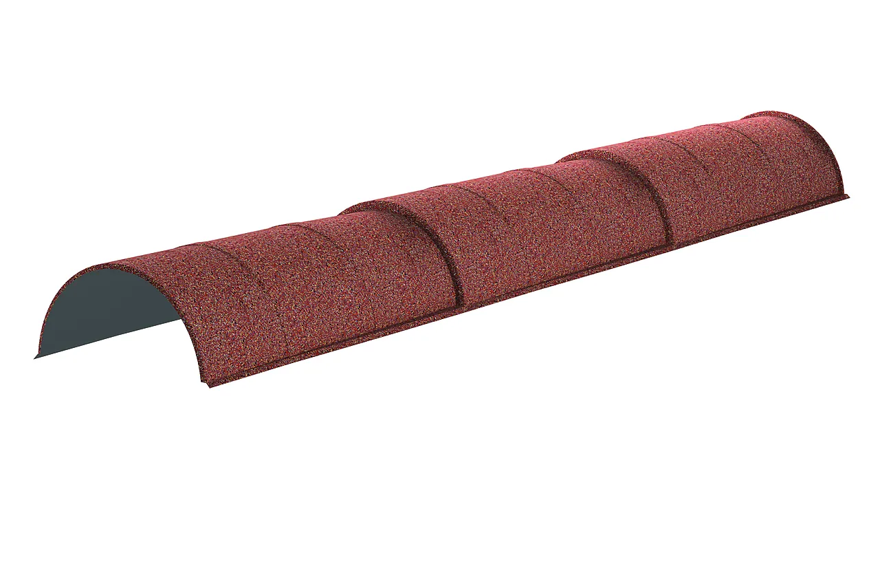 Decra møne buet 3-modul antikk rød Classic Decra møne buet 3-modul antikk rød Classic