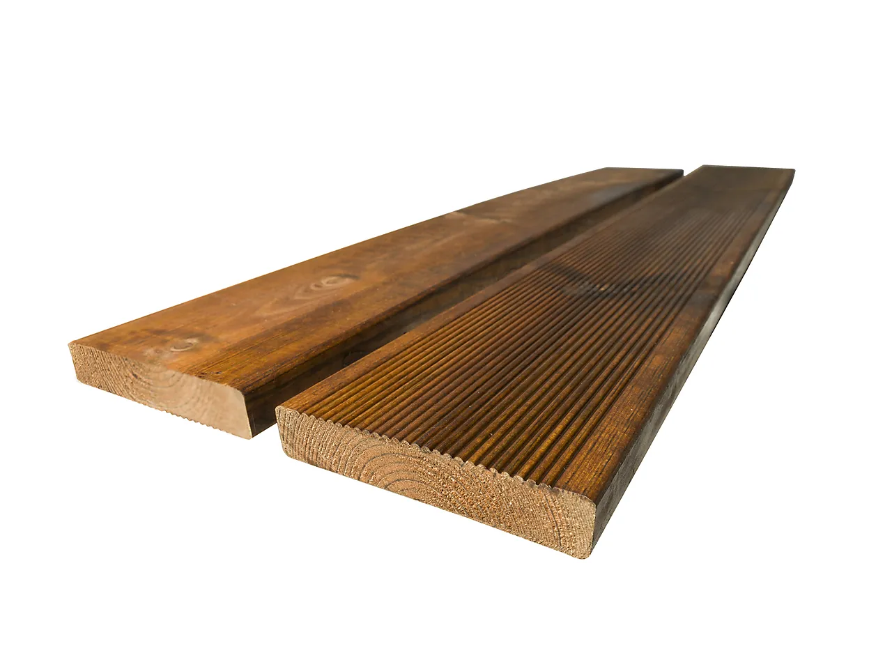 Terrassebord royalimpregnert brun furu rillet 28x145 mm null - 28x145 - 3 - Miniatyr