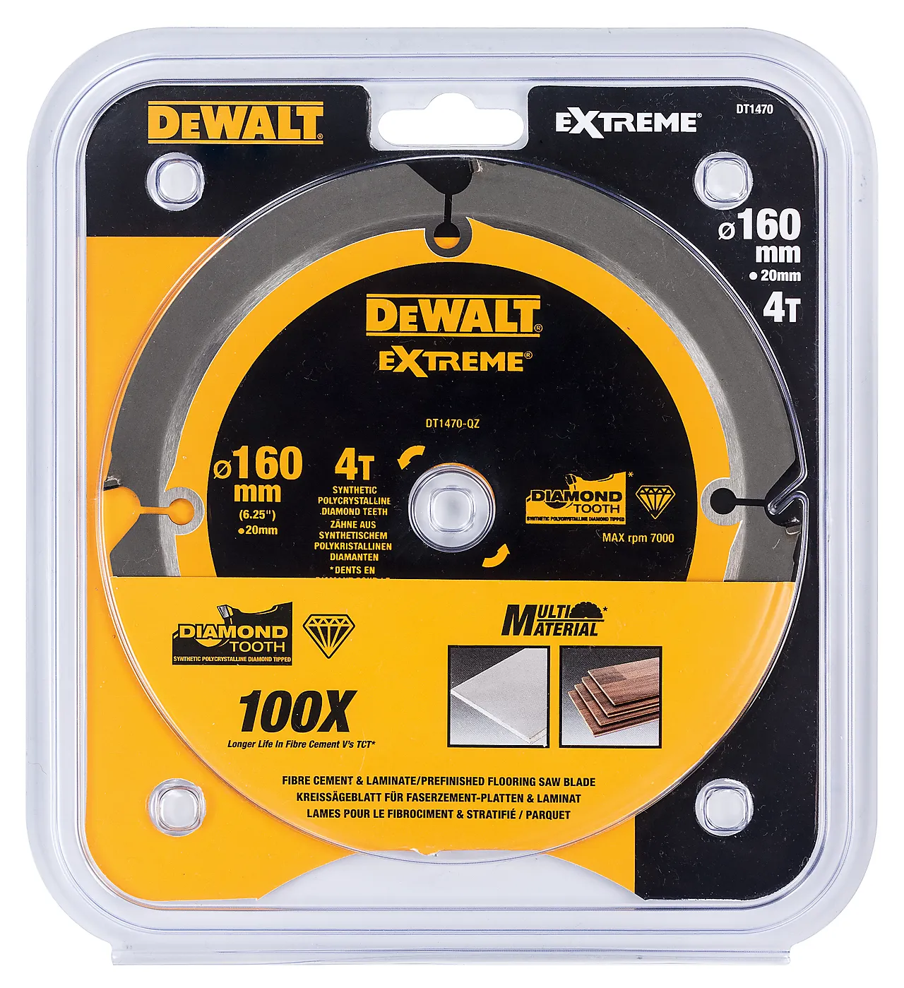 Sagblad fibersement DT1470 160x20 mm 4 tenner