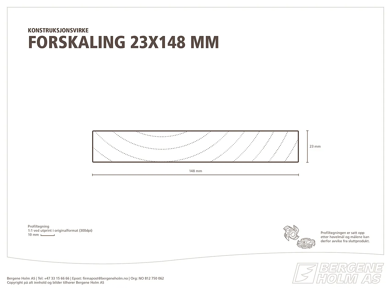 Justert forskaling gran/furu 23x148 mm null - null - 2 - Miniatyr