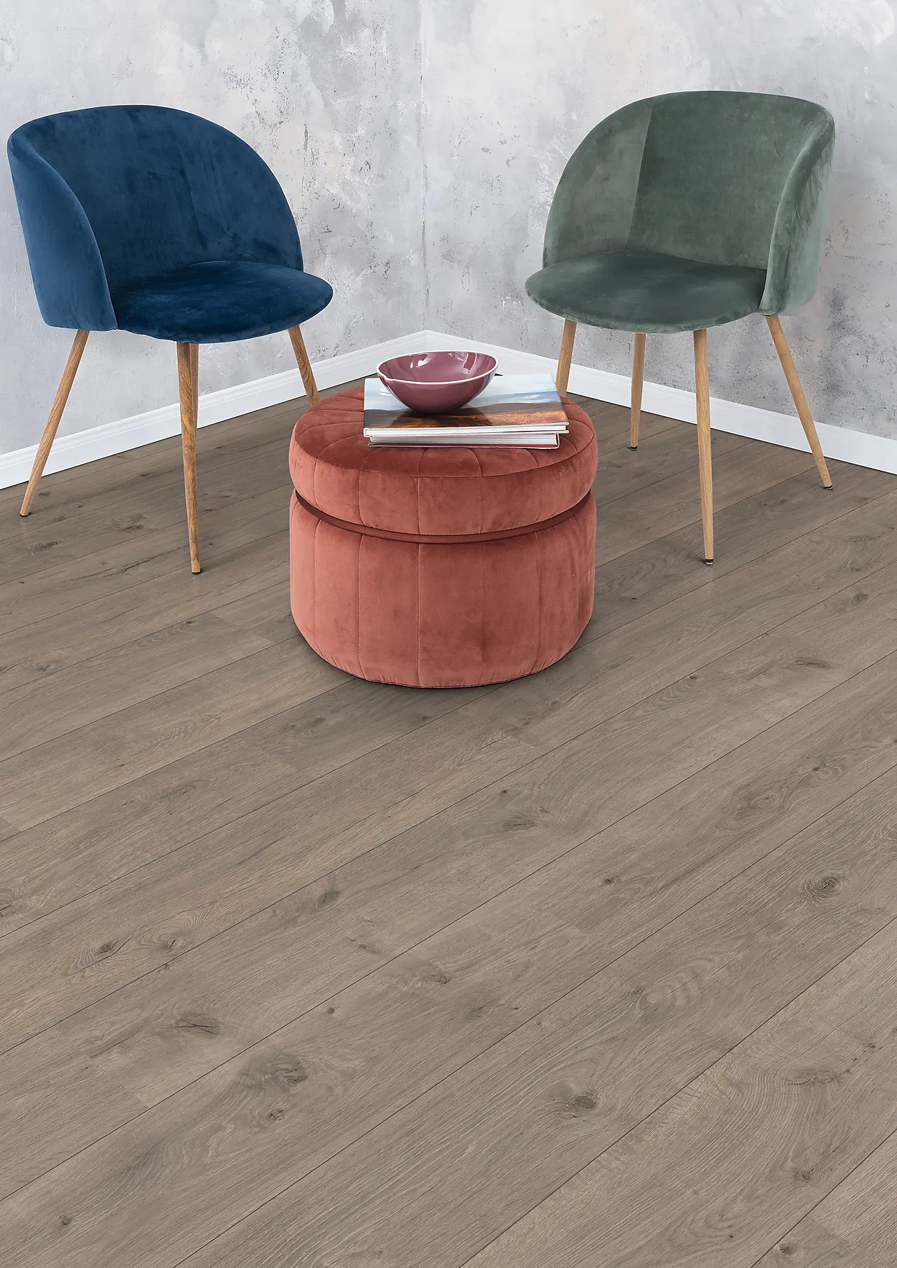 Laminatgulv 1-stav eik grå 7mm Laminatgulv 1-stav eik grå 7mm